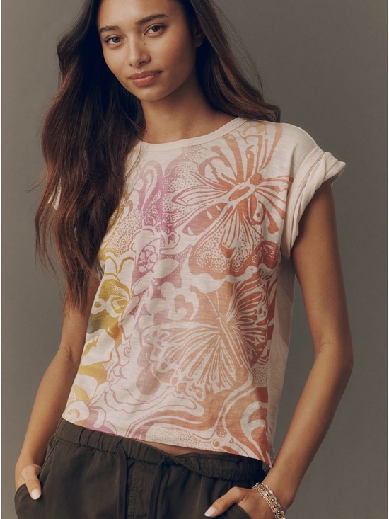 Pilcro Tops - NWT Anthropologie Pilcro Notched Hem Tee Med